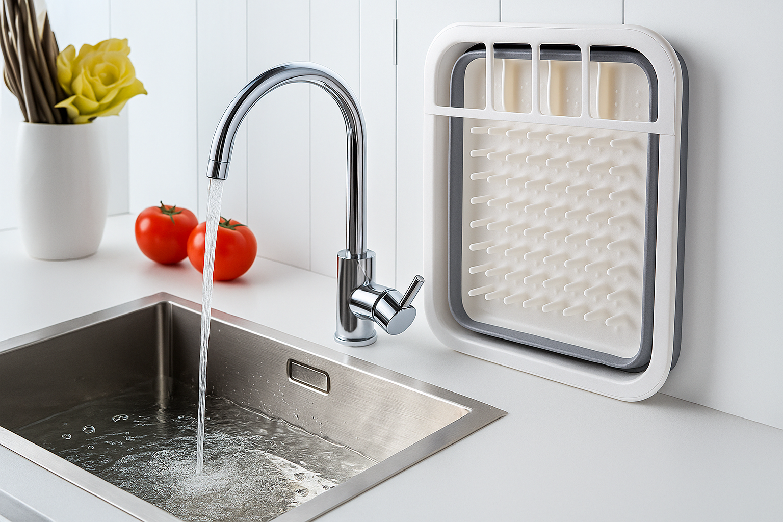 Suport pliabil pentru vase și tacâmuri – DryFold