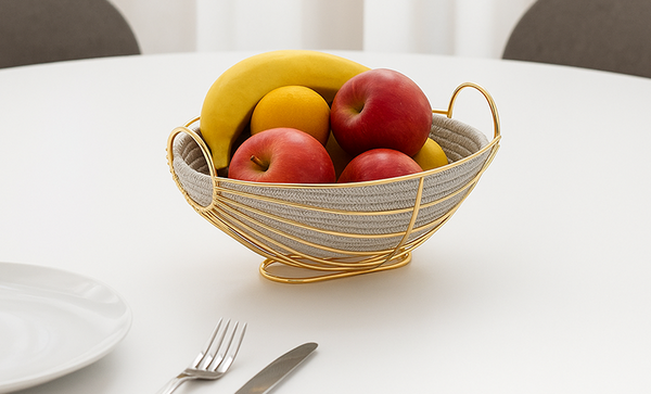 Coș de Fructe & Servire „Nida Elegance Wave”